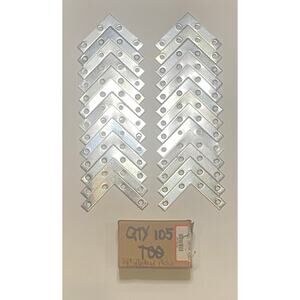 26 pcs New 2"x2" Flat Corner L-Shape Brackets, Right Angle Braces & 105 Screws